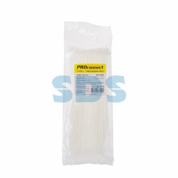 Хомут 2.5x200 белый 100шт Proconnect (10)