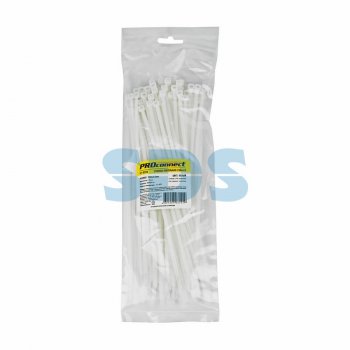 Хомут 3.6x250 белый 100шт Proconnect (10)