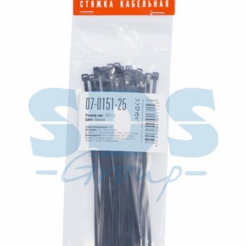 Хомут 2.5x150 черный 25шт Rexant (10)