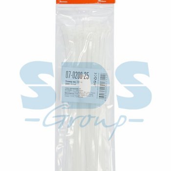 Хомут 3.6x200 белый 25шт Rexant (10)