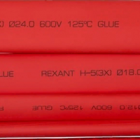 Трубка термоусадочная клеевая ТУТнг 18/6 красный по 1м Rexant (10)