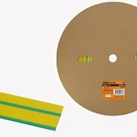 Трубка термоусадочная ТУТнг 20/10 желто-зелёный ролл TDM (100)