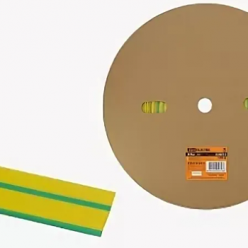 Трубка термоусадочная ТУТнг 20/10 желто-зелёный ролл TDM (100)