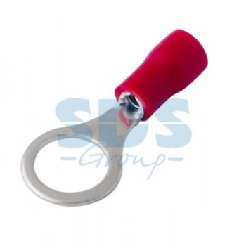 Наконечник кольцо изолированный  8.4мм 0.5-1.5мм² (НКи 1.5-8/НКи 1.25-8) красный Rexant (100)