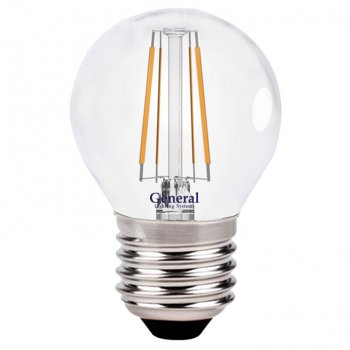 Лампа филамент шар G45  7Вт Е27 6500К 560Лм General (10/100)