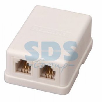 Розетка RJ-11 внешняя 2 порта 6p4c Rexant (50)