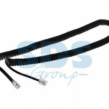 Шнур телефонный витой Rexant 4р4с 4м черный (10)