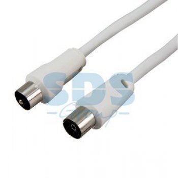 Удлинитель шт. TV - гн. ТV  1,5 м белый Rexant (10)