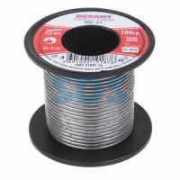 Припой катушка ПОС-61 без канифоли (Ø1,5 мм, 100 г) REXANT