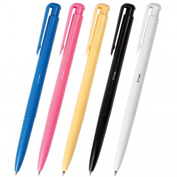 Ручка шариковая автоматическая Brauberg "Hot Hit" узел 0,7мм линия 0,35мм корпус АССОРТИ синий стержень (60/60/1440)