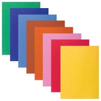 Цветная бумага А4 8л 8 цветов BRAUBERG БАРХАТНАЯ 210*297мм на скобе (1/5)