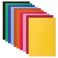 Цветная бумага А5 10 листов 10 цветов Юнландия БАРХАТНАЯ 110 г/м2  (1/50)