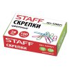 Скрепки канцелярские 28мм Staff цветные 100шт. в картонной упаковке (5/20)