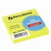Блок самоклеящийся (стикер) Brauberg 76*76мм 90 л. НЕОН желтый (1)