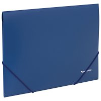 Папка на резинке 37мм 0,5мм А4 Brauberg "Стандарт" до 300 листов синяя (1/10)