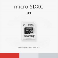 Карта micro-SD SmartBuy 256GB Class 10 PRO U3 R/W:90/70 MB/s + адаптер (SDXC)