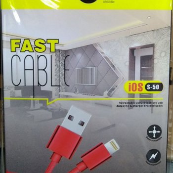 Кабель USB-iPhone8pin 2м KLGO S-50