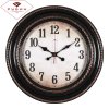 Часы настенные Рубин круг пластик 60*60 "Классика" корпус черный с бронзой (1/5)*