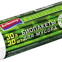 Пакеты для мусора  30л 30шт 7мкм рулон белый Avikomp БиоBotanika (35)*