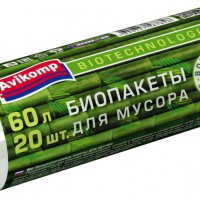 Пакеты для мусора БиоBotanika  60л 20шт рул 10мкм белый (30)