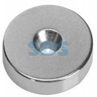 Магнит неодимовый диск 30х5мм с зенковкой сцепление 10х5.5мм 10кг Rexant