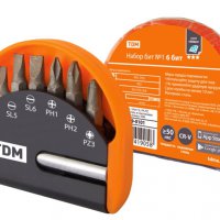 Набор бит №1 6 бит: SL, PH, PZ, удлинитель CR-V, сталь TDM (12/144)