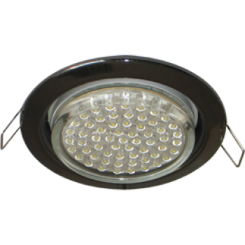 Светильник точечный GX53 черный хром Ecola H4 кd102  2шт/уп (2/100)