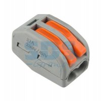 Зажим безвинтовой рычажковый 2x(0.08-2.5мм²) Rexant (50)