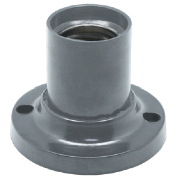 Патрон пластик потолочный Е14 серебро Ecola