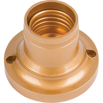 Патрон пластик потолочный Е27 золото Ecola