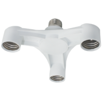 Переходник Е27-Е27x3 Широкий Ecola белый