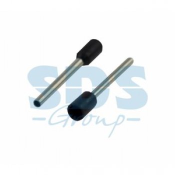 Наконечник штыревой втулочный изолированный 1.5мм²-18 Rexant НШВи черный (100)