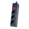Сетевой фильтр Perfeo Power+ 3гнезда 3м 2300Вт черный PF-PP-3/3.0-B (30)