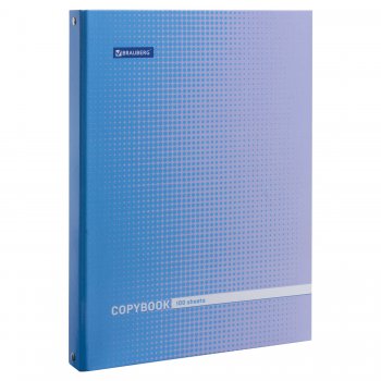 Тетрадь 100л. А4 клетка BRAUBERG "Градиент" 210*265мм на кольцах глянцевая ламинация (1/10)