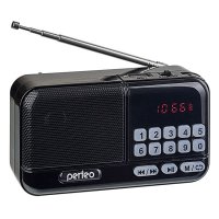 Радио Perfeo i20 Aspen, аккумулятор тип 18650, FM/MP3/USB/microSD, гнездо для наушников 3.5 мм, черный (1/10)