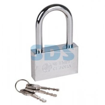 Замок навесной  70мм длинная дужка Четыре сезона