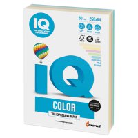 Бумага А4 IQ COLOR 80г/м2 250 л. (5 цв.*50 л.) цветная пастель RB01 (1/9)