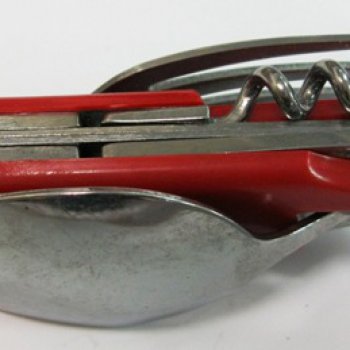 Складной набор 106/3501 вилка, ложка красный (12)