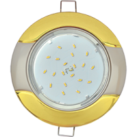 Светильник Ecola GX53 H4 встраив. без рефл. "Волна" золото-жемчуг 38x116