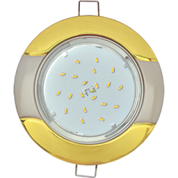 Светильник Ecola GX53 H4 встраив. без рефл. "Волна" золото-жемчуг 38x116