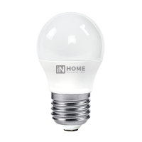 Лампа диодная шар G45  6Вт Е27 3000К 570Лм InHome (10)