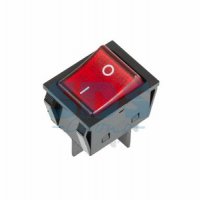 Выключатель Rexant вкл-выкл 30А подсветка красный (10)