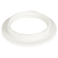 Кольцо к патрону E27 пластик белый Ecola (100)