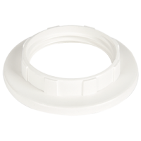 Кольцо к патрону E14 пластик белый Ecola (100)