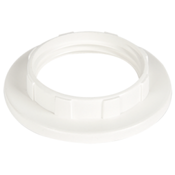 Кольцо к патрону E14 пластик белый Ecola (100)
