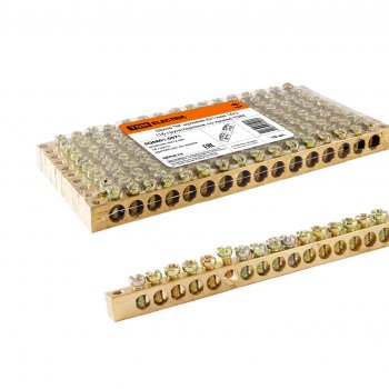 Шина нулевая 16/2 TDM 8x12мм без изолятора край (10)
