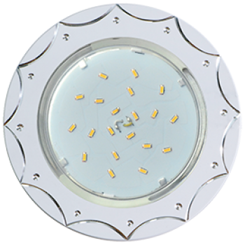 Ecola GX53 H4 DL5384  светильник встраив. без рефл. Звезда Белый/Алюм 20x110 (к+)