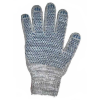 Перчатки х/б ПВХ 4нит серые Точка 7кл р.7 (10/200)