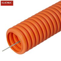 Труба гофрированная ПНД 20мм оранжевый DKC (100)