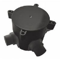 Установочная коробка Упу 70/72.1.4 (Черная) в монолит IP44 (120)